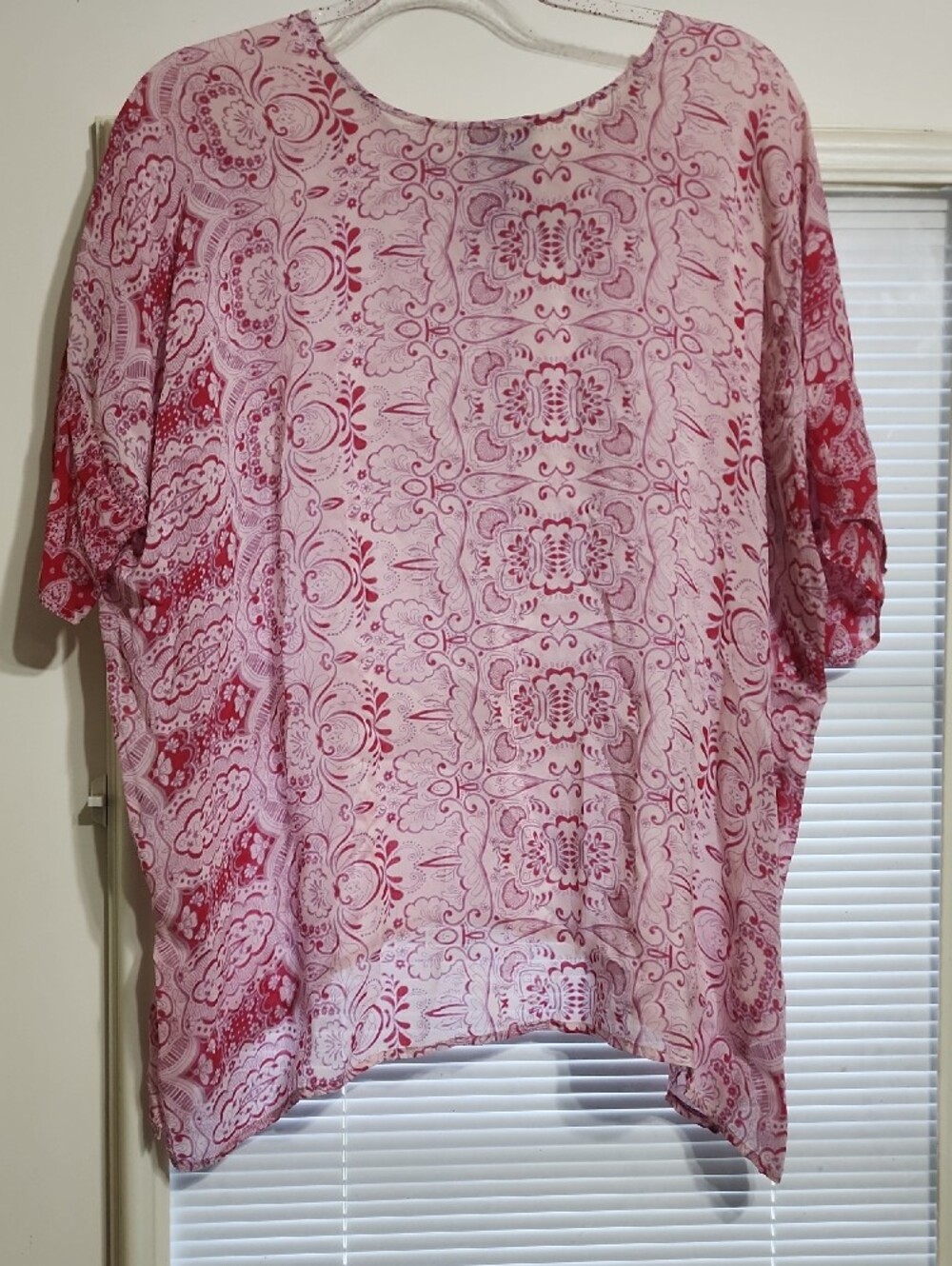Johnny Was Pink Paisley-Print Tunic Top - Picture 4 of 4